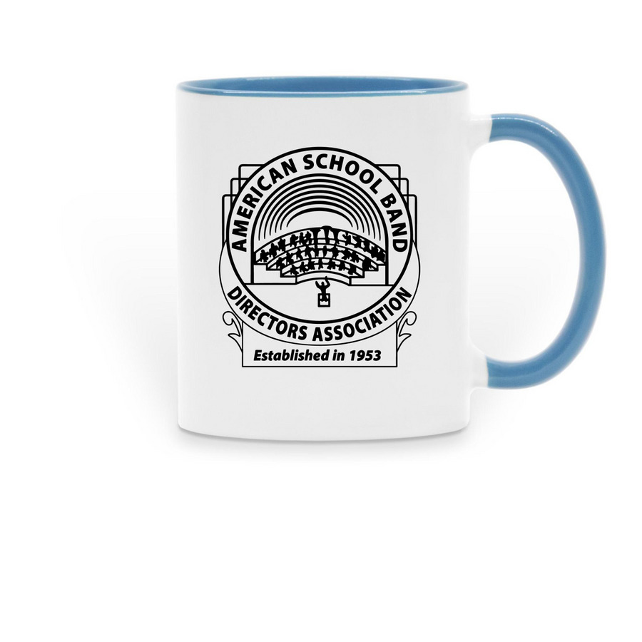 ASBDA Education Foundation, a Light Blue Two-Tone Ceramic Mug