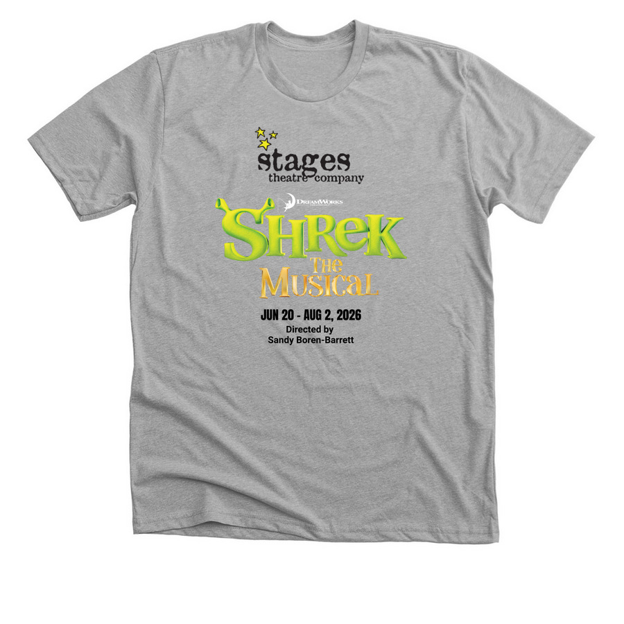 SHREK THE MUSICAL, a Athletic Heather Premium Unisex Tee
