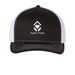 Agape Hats, a Black/ White Printed Five-Panel Trucker Cap