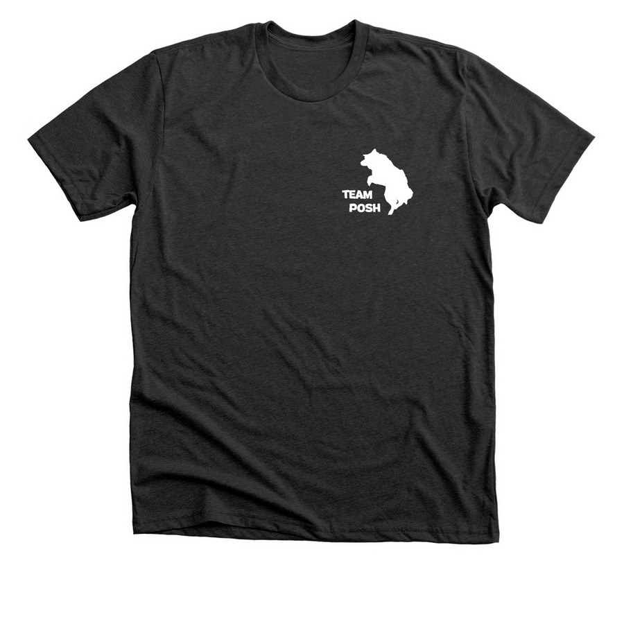 Posh nationals white, a Dark Grey Heather Premium Unisex Tee