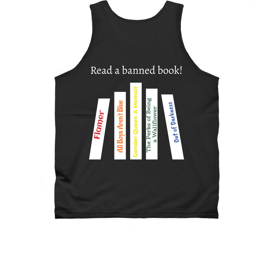 Join the banned, a Black Classic Unisex Tank Top (back-view)