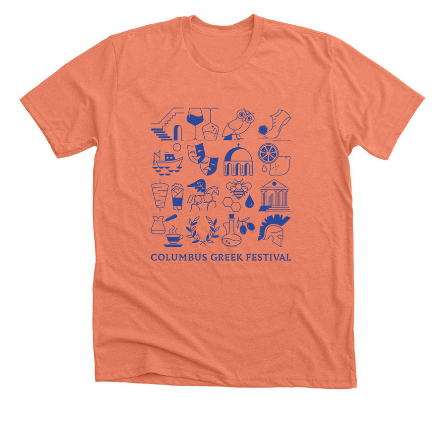 Iconic Tee, a Heather Sunset Premium Unisex Tee