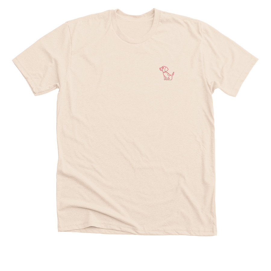 Vintage Retro Dog, a Heather Soft Cream Premium Unisex Tee