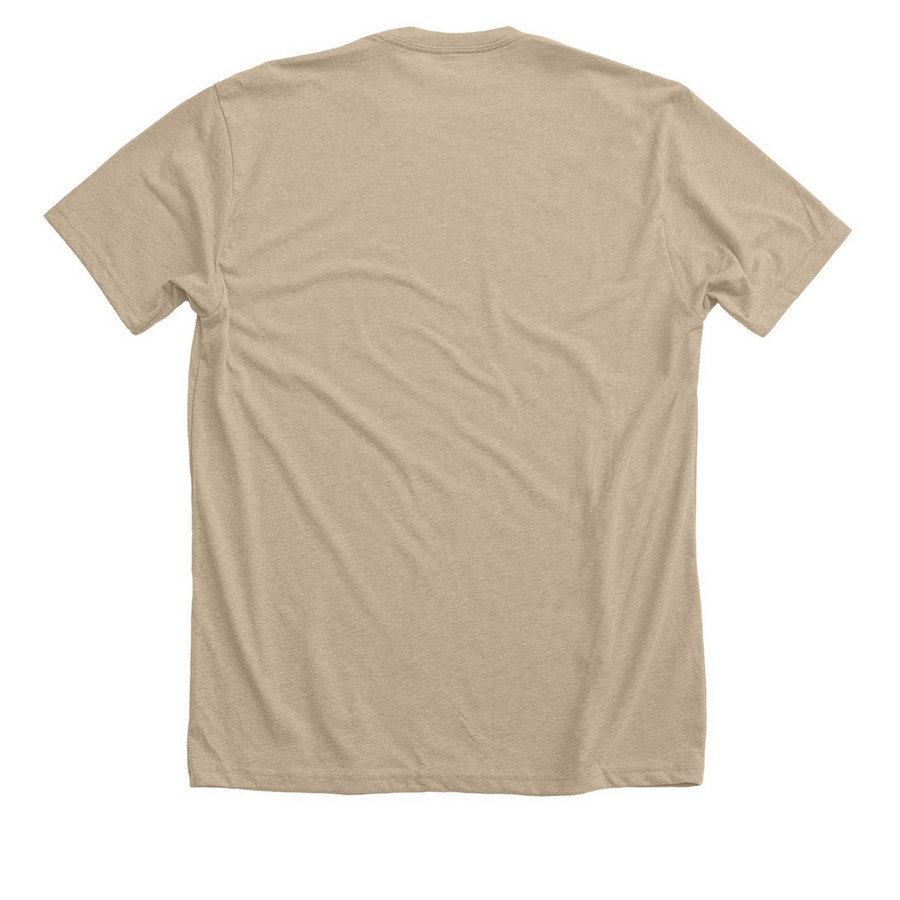 Nsefu Wildlife Logo, a Heather Tan Premium Unisex Tee (back-view)