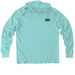 SRC T-Shirt Hoodie, a Saltwater Blue Allmade Organic Cotton Mineral Dye Hoodie Tee