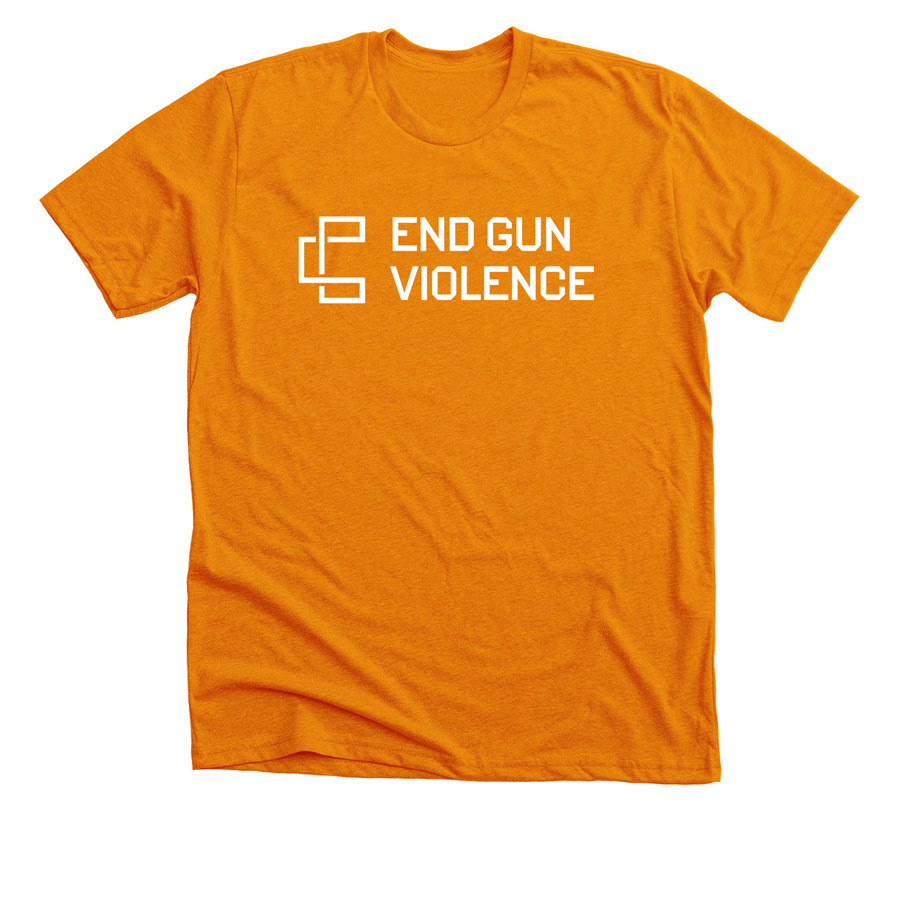 End Gun Violence, a Heather Orange Premium Unisex Tee