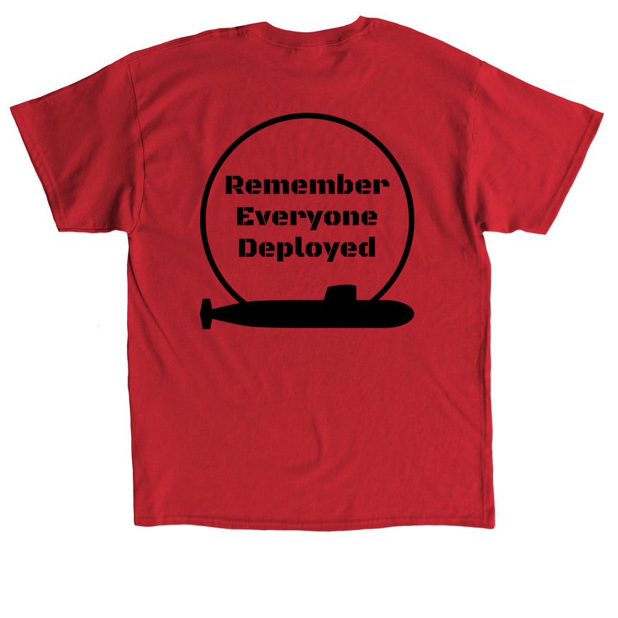 FRG Fundraiser - RED, a Red Classic Unisex Tee (back-view)