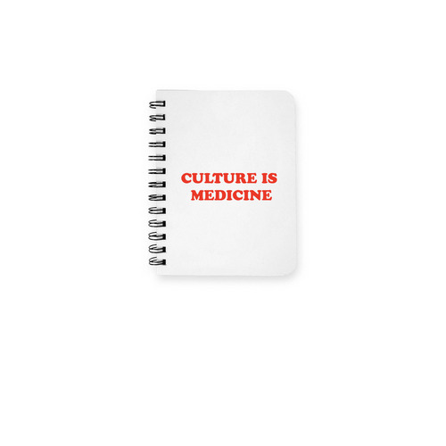 Y2K CULTURE IS MEDICINE Notebook, a White Spiral Notebook