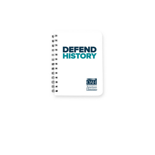 OAH Defend History Notebook, a White Spiral Notebook