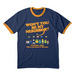Love wins in Wyoming!, a Navy/ Gold Cotton Ringer Tee