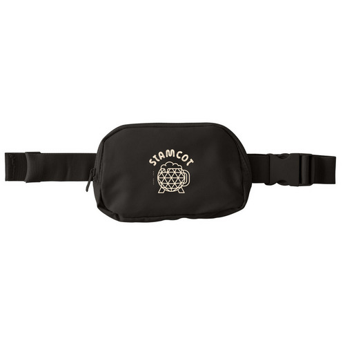 Stamcot Waistbag, a Deep Black Matte Hip Pack