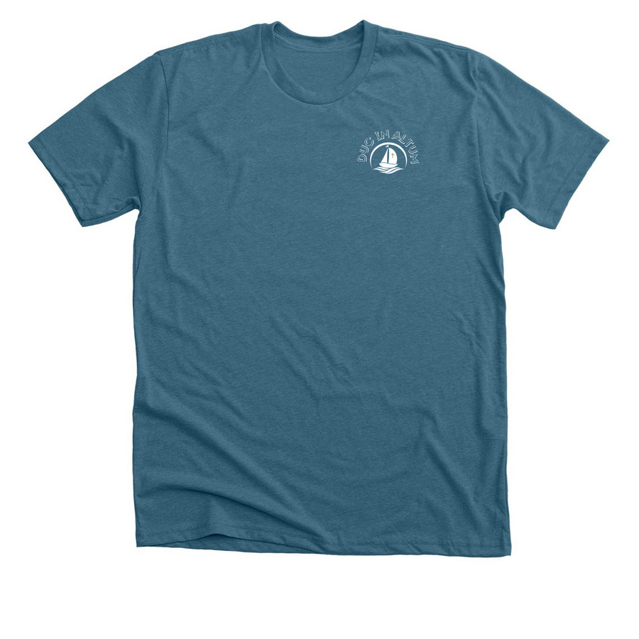 DIA Word Bubble Shirts - Light Text!, a Heather Deep Teal Premium Unisex Tee