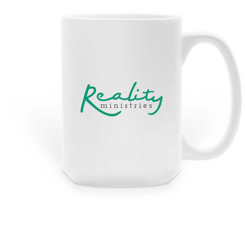 Reality Ministries Mug, a White Large Coffee Mug