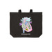 Hannah's Heart Run, a Deep Black Cotton Canvas Tote Bag