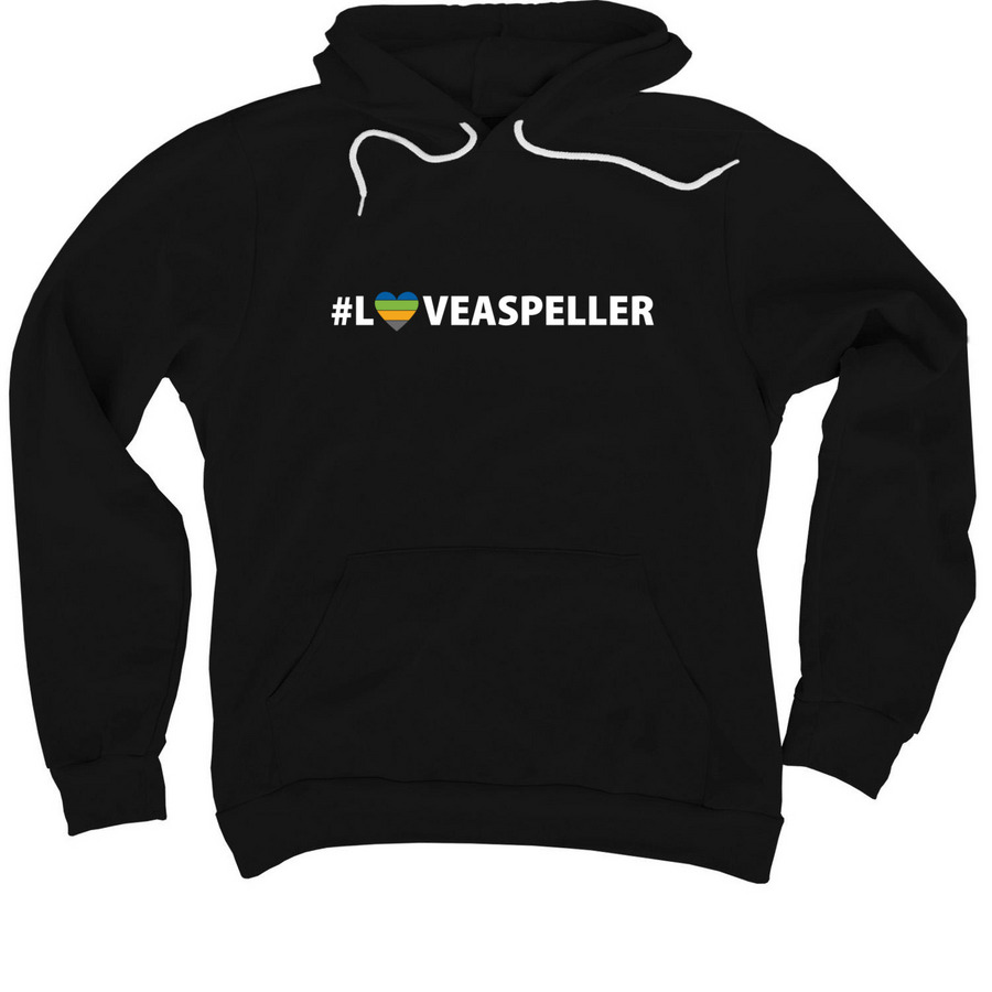#Love a Speller, a Black Premium Pullover Hoodie