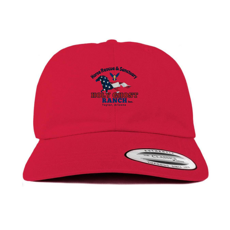 Horse Rescue & Sanctuary, a Cranberry Printed Classic Baseball Cap