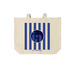Blue Stripe Tote, a Natural Cotton Canvas Tote Bag