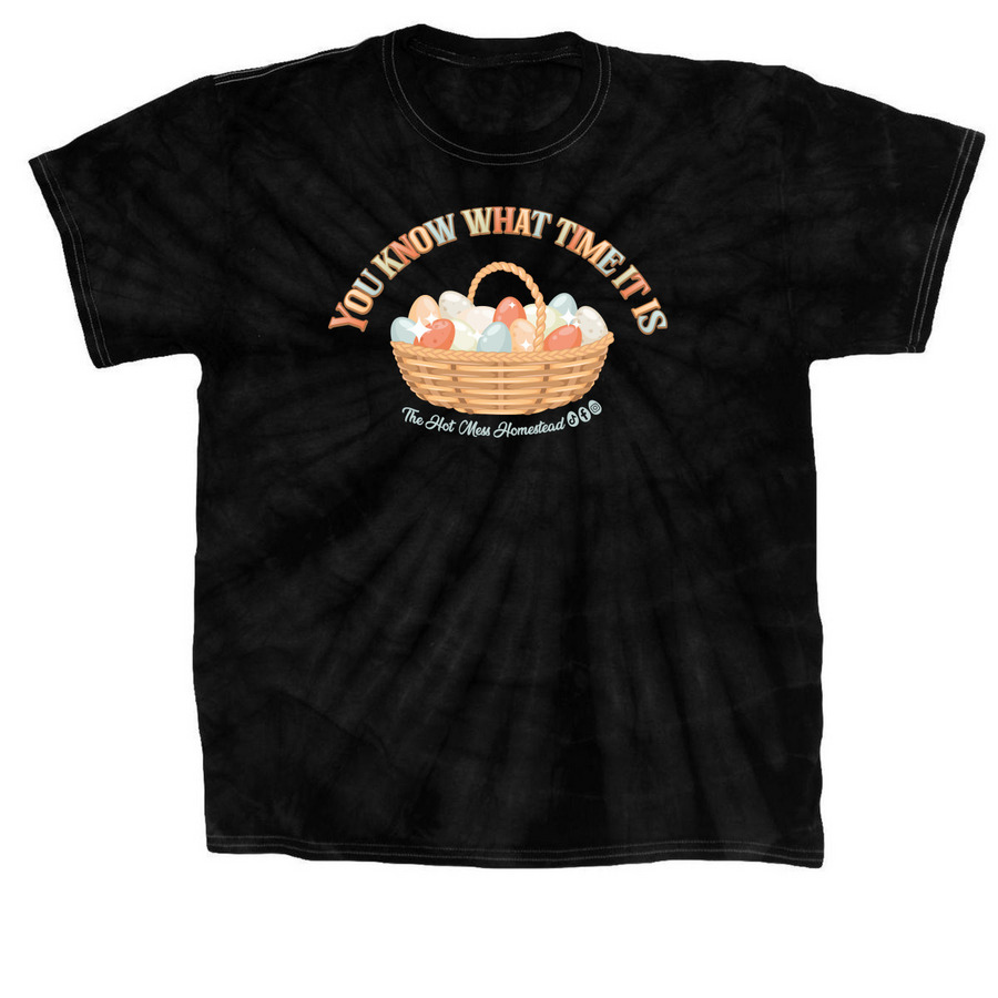 You know what time it is, a Black Classic Tie Dye Tee