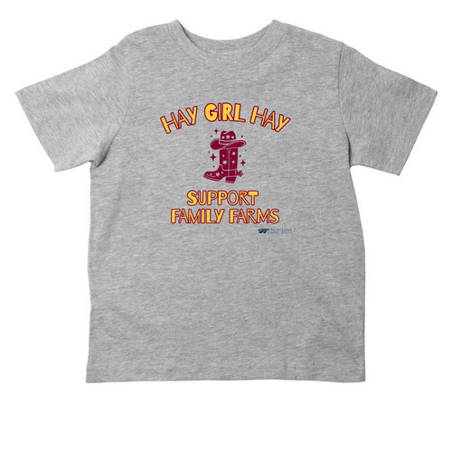 Hay Girl Hay, a Heather Toddler Tee