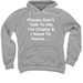 Don't Talk to Me, a Athletic Heather Premium Pullover Hoodie
