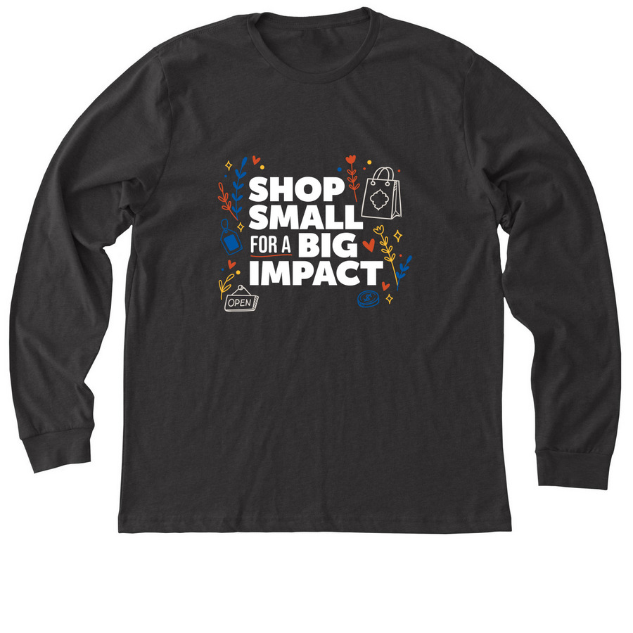 Shop Small for a Big Impact, a Dark Grey Heather Premium Long Sleeve Tee