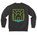 Save the Music, a Dark Grey Heather Premium Drop Shoulder Sweatshirt (back-view)