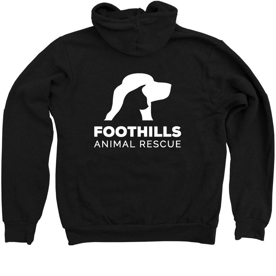 831 Zip Up Hoodie, a Black Zip Up Hoodie (back-view)