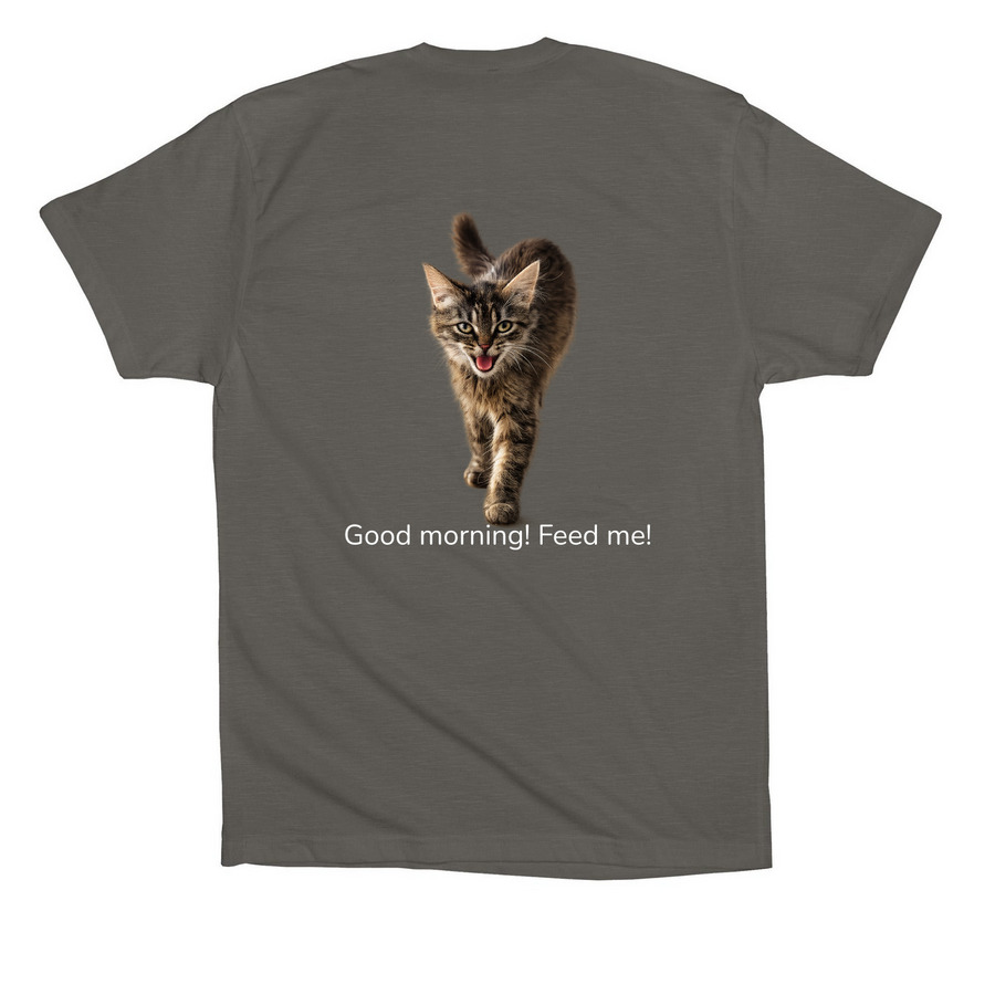 Good morning, Paula, a Asphalt Premium Cotton Tee (back-view)