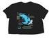 Lalo- French Frigate Shoals, a Black Women?s Flowy Cropped Tee