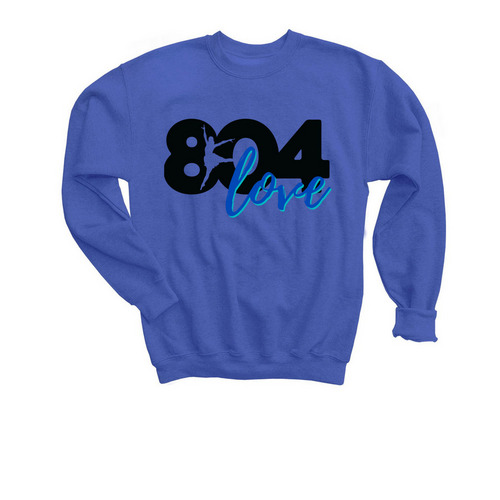 804 LOVE, a Royal Youth Crewneck Sweatshirt