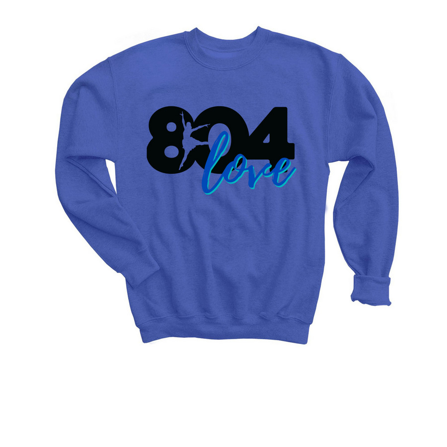 804 LOVE, a Royal Youth Crewneck Sweatshirt