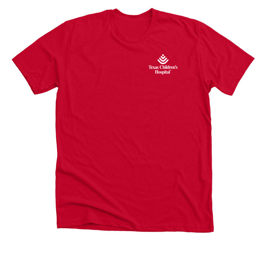 Texas Children's Hospital Heart Center, a Solid Red Blend Premium Unisex Tee