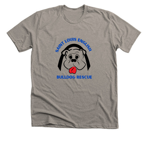 Bulldog Rescue - Arch Classic, a Heather Stone Premium Unisex Tee