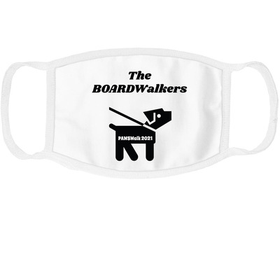 PAWSwalk 2021 BOARDWALKERS face masks!, a White Cotton Face Mask