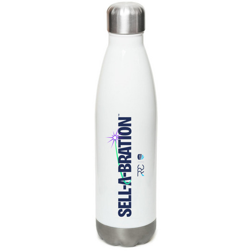 Sell-a-bration? 2027, a White Stainless Steel Water Bottle