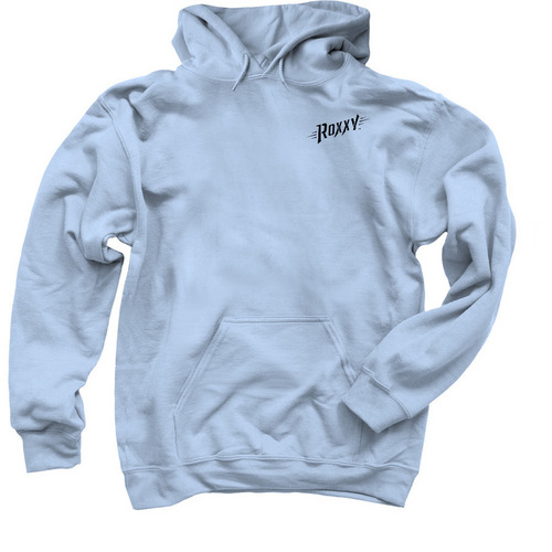 Roxxy Road Work Vine Apparel, a Light Blue Pullover Hoodie