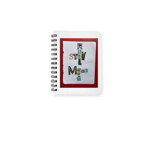 Stay Real Make Art spiral notebook, a White Spiral Notebook