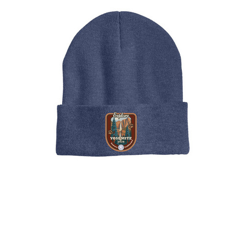 Explore Yosemite 2026 - Yosemite Kennel Club!, a Heather Navy Printed Cuffed Beanie
