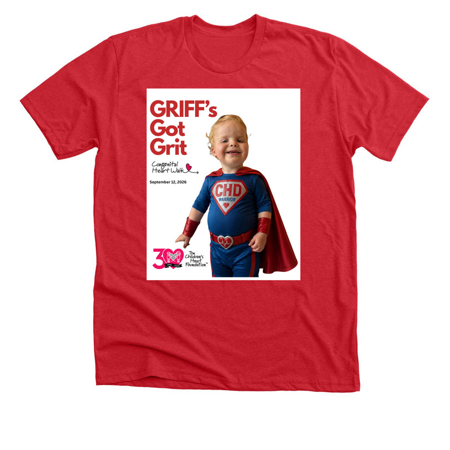 CHD Research, a Heather Red Premium Unisex Tee