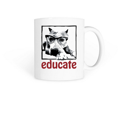Educate mug, a White Coffee Mug