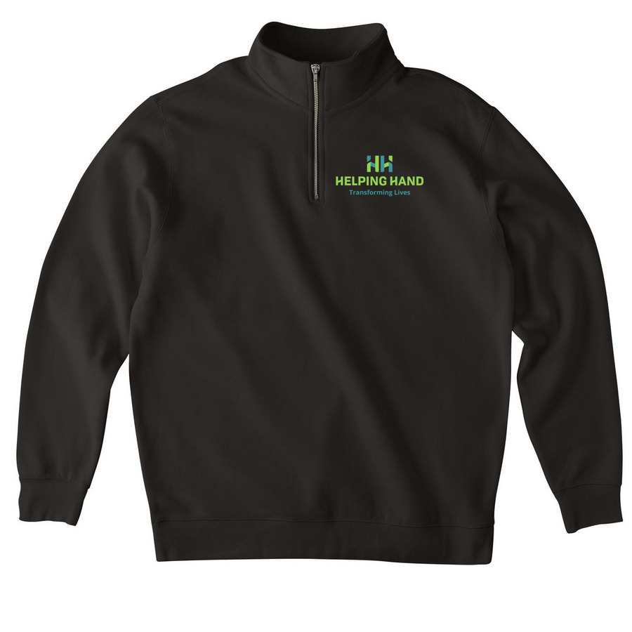 HH Quarter Zip, a Black Midweight Quarter Zip Pullover