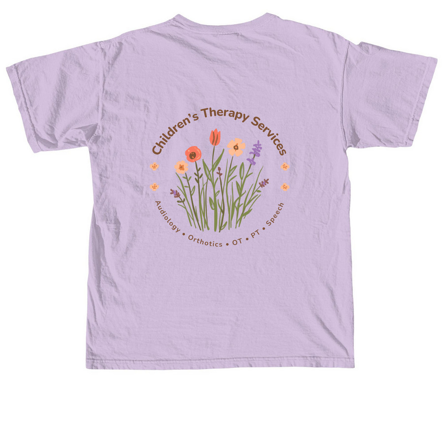 Mary Bridge Rehab SLC - Garden, a Orchid Comfort Colors Unisex Tee (back-view)