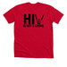 HIV Is Not A Crime Logo, a Solid Red Blend Premium Unisex Tee