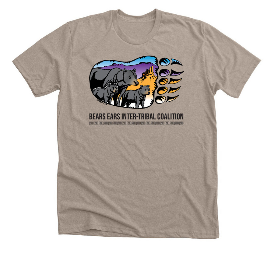 Protect Sacred Places, a Heather Stone Premium Unisex Tee