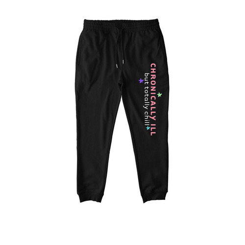 Chronically Ill But Totally Chill&nbsp;, a Black Stanley/Stella Unisex Flyer Jogger