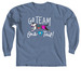 Team One Tail Fan Club, a Blue Jean Comfort Colors Long Sleeve Tee