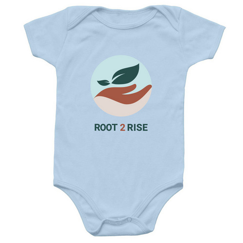 R2R Baby Onesie, a Light Blue Infant Onesie