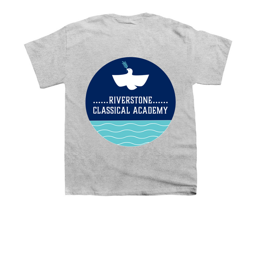 Youth Official Logo Shirt, a Sport Grey Youth Unisex Tee (back-view)