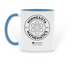 Koch Snowflake, a Light Blue Two-Tone Ceramic Mug (back-view)