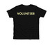 Youth Volunteer T-Shirt, a Solid Black Blend Premium Youth Tee (back-view)
